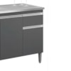 Balcao Para Pia Sem Tampo 145 cm Tatiane Cinza REAJL Móveis