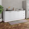 Balcao Pia 120 cm Balcao Cooktop 80 cm Americana Branco Calcare Henn