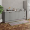 Balcao Pia 120 cm Balcao Cooktop 80 cm Americana Cinza Calcare Henn