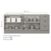 Balcao Pia 120 cm Balcao Cooktop 80 cm Americana Cinza Calcare Henn