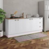 Balcao Pia 120cm Balcao Cooktop 80cm Americana Branco Nature Henn