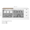 Balcao Pia 120cm Balcao Cooktop 80cm Americana Branco Nature Henn