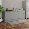 Balcao Pia 120cm Balcao Cooktop 80cm Americana Cinza Nature Henn