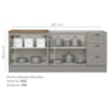 Balcao Pia 120cm Balcao Cooktop 80cm Americana Cinza Nature Henn