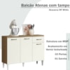 Balcao Pia 120cm Com Tampo 3 Portas 2012182 Atacama Off White Armoveis