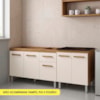 Balcao Pia 120cm e Cooktop 4 Bocas Savana Off White Mobbs