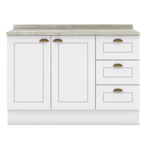 Balcao Pia Com Tampo 120 cm C353 Americana Branco Calcare Henn Balcao Pia Com Tampo 120 cm C353 Americana Branco Calcare Henn