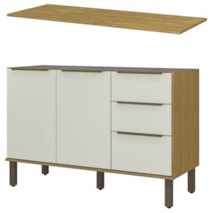 Balcao Pia Com Tampo 120 cm Vera BV4TP1 Marrocos Off White MXM Balcao Pia Com Tampo 120 cm Vera BV4TP1 Marrocos Off White MXM