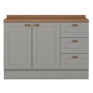 Balcao Pia Com Tampo 120cm C353 Americana Cinza Nature Henn Balcao Pia Com Tampo 120cm C353 Americana Cinza Nature Henn