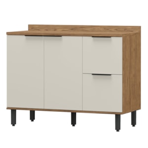 Balcao Pia Com Tampo MDF 120 cm Tosc BT3 TP1 Freijo Off White MXM Balcao Pia Com Tampo MDF 120 cm Tosc BT3 TP1 Freijo Off White MXM