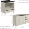 Balcao Pia e Balcao Forno MDF Kali Bianco Toq Bianco Toq Nicioli