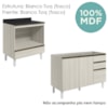Balcao Pia e Balcao Forno MDF Kali Bianco Toq Bianco Toq Nicioli