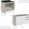 Balcao Pia e Balcao Forno MDF Kali Bianco Toq Branco Uv Nicioli