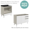 Balcao Pia e Balcao Forno MDF Kali Bianco Toq Branco Uv Nicioli