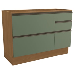 Balcao Pia Sem Tampo 1P 4G 120 cm Maxxi G746 Canela Verde Kappesberg