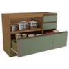 Balcao Pia Sem Tampo 1P 4G 120 cm Maxxi G746 Canela Verde Kappesberg
