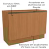 Balcao Pia Sem Tampo 2P 120 cm MDP Maxxi G745 Canela Kappesberg
