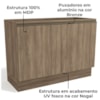 Balcao Pia Sem Tampo 2P 120 cm MDP Maxxi G745 Nogal Kappesberg