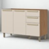 Balcao Pia Sem Tampo 3 Portas 120 cm Requinte C640 Nature Areia Henn
