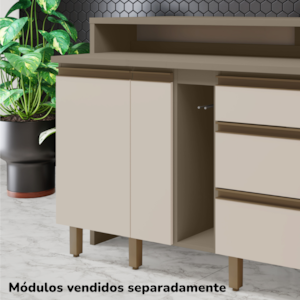 Balcao Porta Condimentos 1 Porta Com Tampo Connect Duna Henn