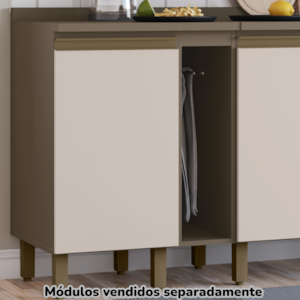 Balcao Porta Toalha Com Tampo 20 cm Connect Duna Henn