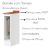 Balcao Porta Toalha Tampo 20 cm C362 Americana Branco Nature Henn