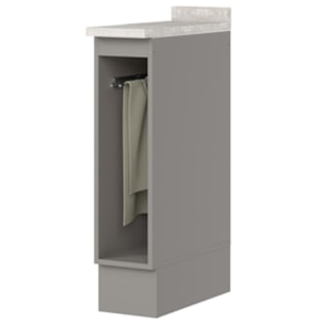 Balcao Porta Toalha Tampo 20cm C362 Americana Cinza Calcare Henn