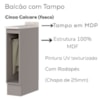 Balcao Porta Toalha Tampo 20cm C362 Americana Cinza Calcare Henn