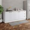 Balcao Tampo 120 cm Balcao Cooktop 80 cm Americana Branco Calcare Henn