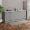 Balcao Tampo 120 cm Balcao Cooktop 80 cm Americana Cinza Calcare Henn