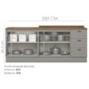 Balcao Tampo 120cm Balcao Cooktop 80cm Americana Cinza Nature Henn