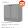 Balcao Tampo 120cm Balcao Cooktop 80cm Americana Cinza Nature Henn