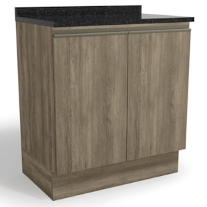 Balcao Tampo 2 Portas 80 cm Maxxi G744 Nogal Preto Kappesberg Balcao Tampo 2 Portas 80 cm Maxxi G744 Nogal Preto Kappesberg