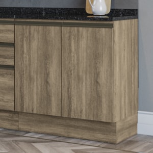 Balcao Tampo 2 Portas 80 cm Maxxi G744 Nogal Preto Kappesberg