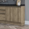 Balcao Tampo 2 Portas 80 cm Maxxi G744 Nogal Preto Kappesberg