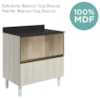 Balcao Tampo 2G Vidro 80cm MDF Kali 16415 Bianco Toq Bianco Toq Nicioli