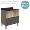 Balcao Tampo 2G Vidro 80cm MDF Kali 16415 Carvalho Toq Chumbo Nicioli