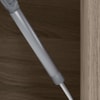 Balcao Tampo 2G Vidro 80cm MDF Kali 16415 Carvalho Toq Chumbo Nicioli