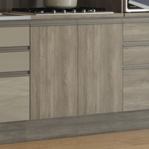 Balcao Tampo Cooktop 2 Portas 80 cm Maxxi G744 Nogal Kappesberg