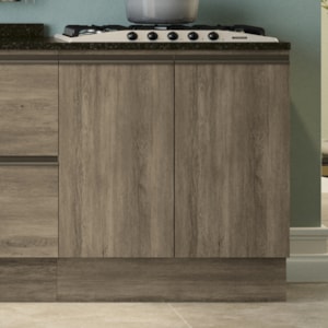 Balcao Tampo Cooktop 2P 80 cm Maxxi G744 Nogal Preto Kappesberg