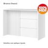 Bancada E Balcao Gourmet 146 cm CE817 Americana Branco Calcare Henn