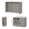 Bancada E Balcao Gourmet 146 cm CE817 Americana Cinza Calcare Henn