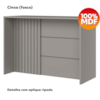 Bancada E Balcao Gourmet 146 cm CE817 Americana Cinza Calcare Henn