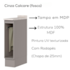 Bancada E Balcao Gourmet 146 cm CE817 Americana Cinza Calcare Henn