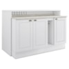 Bancada E Balcao Gourmet 146 cm CE818 Americana Branco Calcare Henn