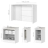 Bancada E Balcao Gourmet 146 cm CE818 Americana Branco Calcare Henn