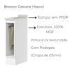 Bancada E Balcao Gourmet 146 cm CE818 Americana Branco Calcare Henn