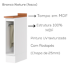 Bancada E Balcao Gourmet 146cm CE817 Americana Branco Nature Henn