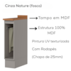 Bancada E Balcao Gourmet 146cm CE817 Americana Cinza Nature Henn