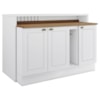 Bancada E Balcao Gourmet 146cm CE818 Americana Branco Nature Henn